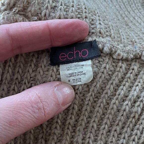 Wool Echo Toque with Faux Pom-Pom - Picture 3 of 3